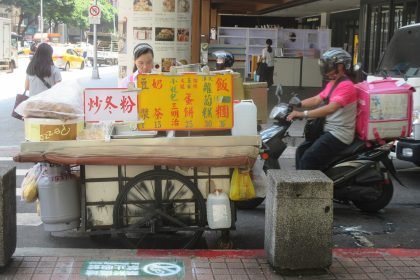 A delivery rider at work