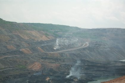 An open-cast mining site